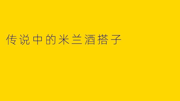 传说中的米兰酒搭子