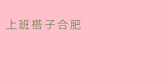 上班搭子合肥