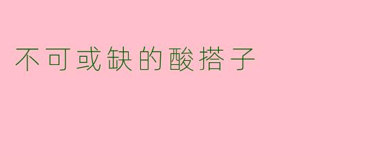 不可或缺的酸搭子
