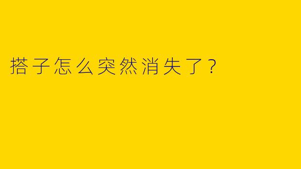 搭子怎么突然消失了?