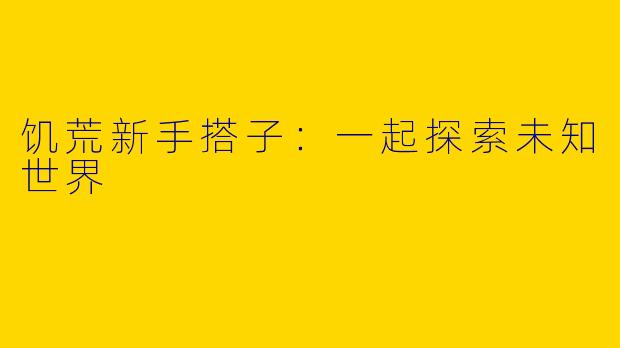 饥荒新手搭子：一起探索未知世界