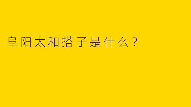 阜阳太和搭子是什么?