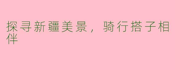 探寻新疆美景，骑行搭子相伴