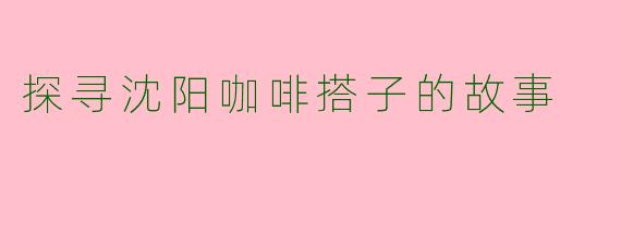探寻沈阳咖啡搭子的故事