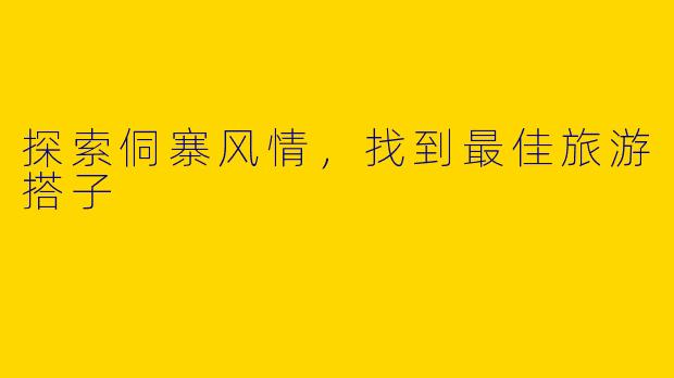 探索侗寨风情，找到最佳旅游搭子