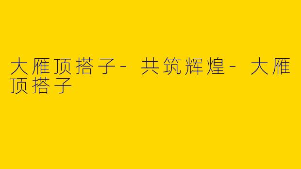 大雁顶搭子-共筑辉煌