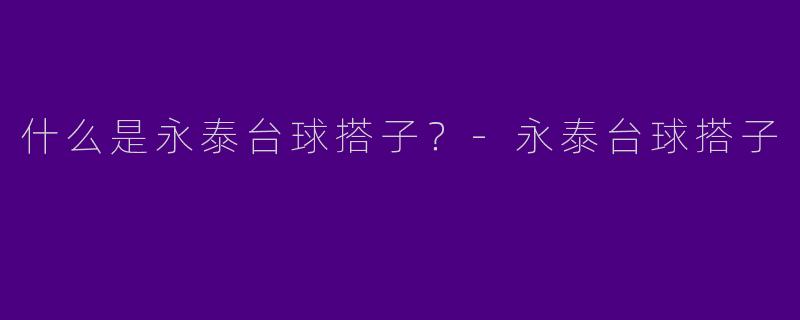 什么是永泰台球搭子?