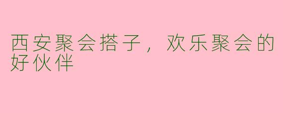 西安聚会搭子，欢乐聚会的好伙伴