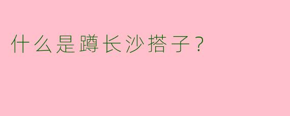 什么是蹲长沙搭子？