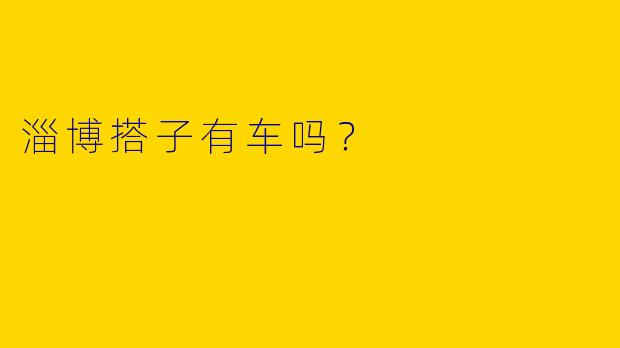 淄博搭子有车吗？