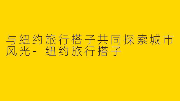 与纽约旅行搭子共同探索城市风光