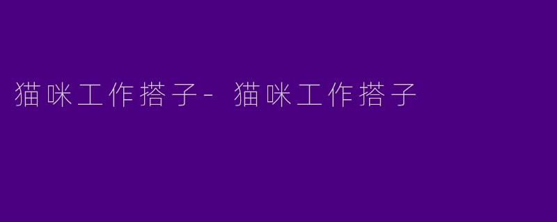 猫咪工作搭子-猫咪工作搭子
