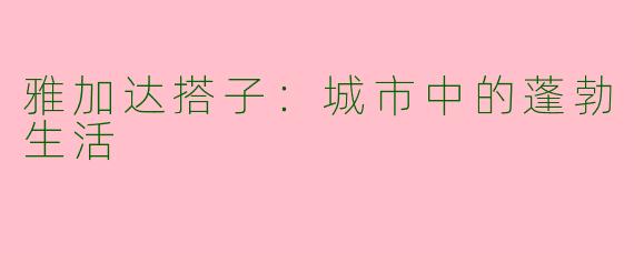 雅加达搭子：城市中的蓬勃生活