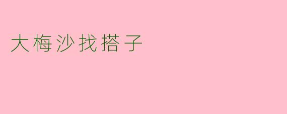 大梅沙找搭子