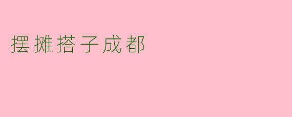 摆摊搭子成都