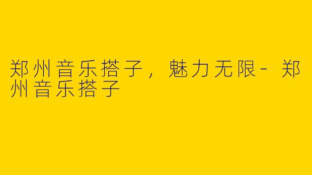 郑州音乐搭子，魅力无限-郑州音乐搭子