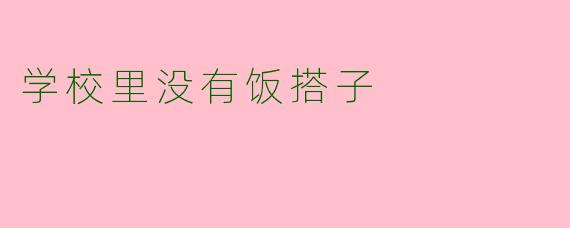 学校里没有饭搭子