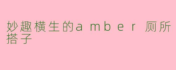 妙趣横生的amber厕所搭子