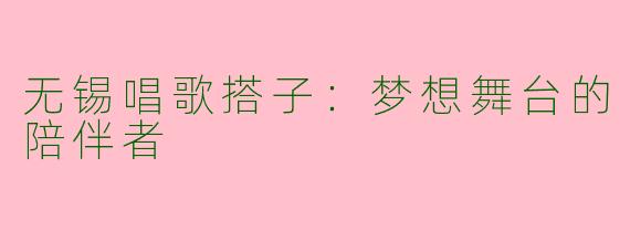 无锡唱歌搭子：梦想舞台的陪伴者
