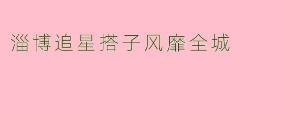 淄博追星搭子风靡全城