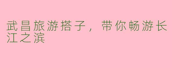 武昌旅游搭子，带你畅游长江之滨