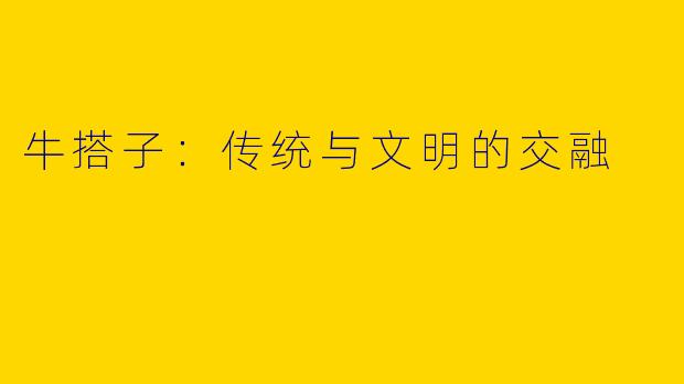 牛搭子：传统与文明的交融