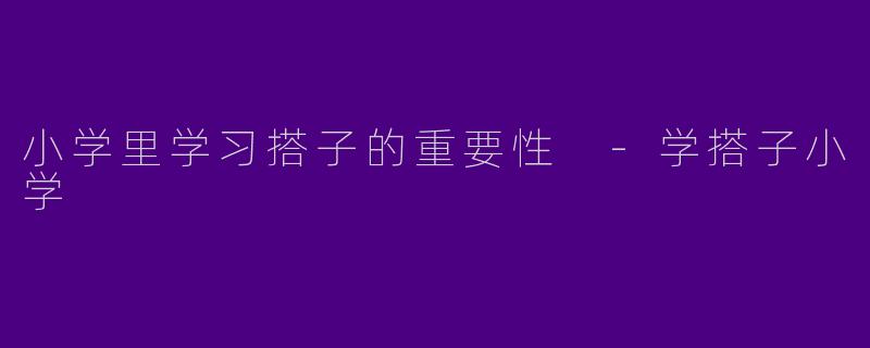 小学里学习搭子的重要性 