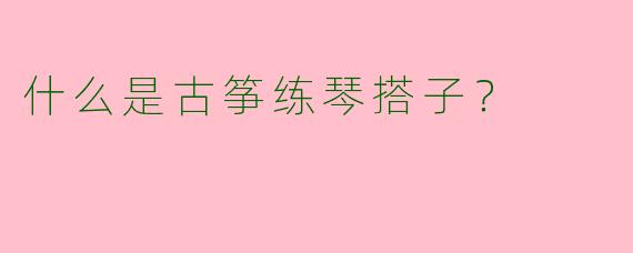 什么是古筝练琴搭子?