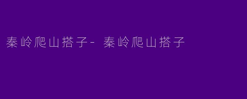 秦岭爬山搭子-秦岭爬山搭子