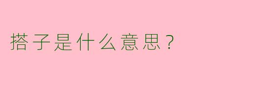 搭子是什么意思?