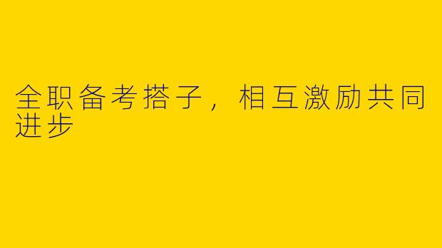 全职备考搭子，相互激励共同进步