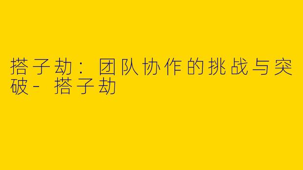搭子劫：团队协作的挑战与突破-搭子劫