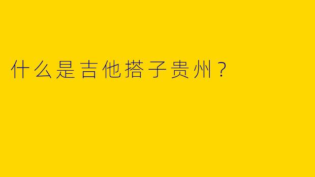 什么是吉他搭子贵州?