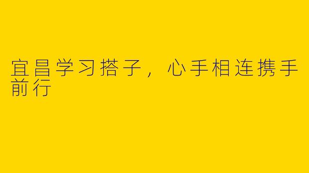 宜昌学习搭子，心手相连携手前行