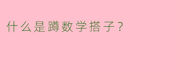 什么是蹲数学搭子?