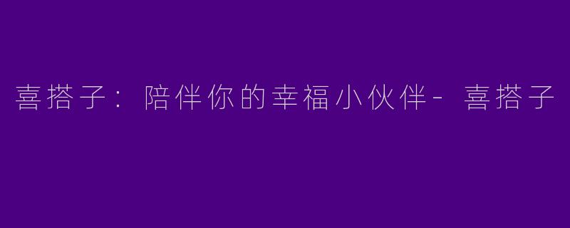 喜搭子:陪伴你的幸福小伙伴