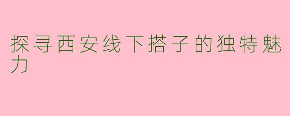探寻西安线下搭子的独特魅力