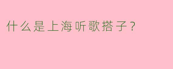 什么是上海听歌搭子？