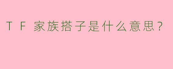 TF家族搭子是什么意思？