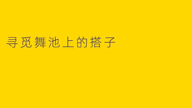 寻觅舞池上的搭子