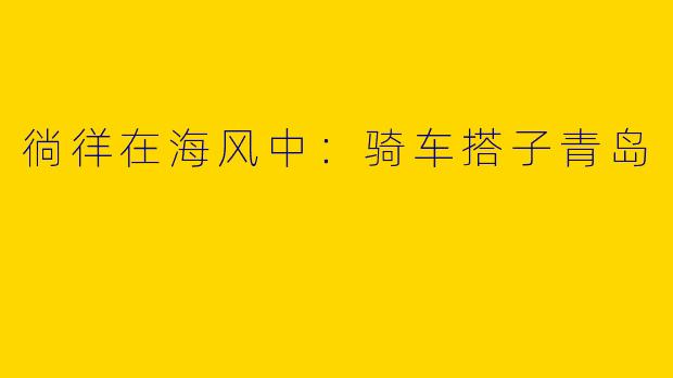 徜徉在海风中：骑车搭子青岛