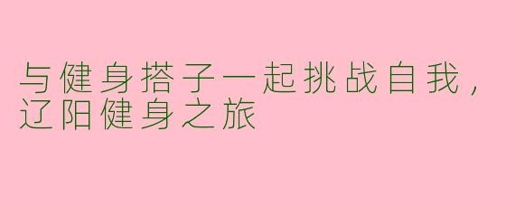 与健身搭子一起挑战自我,辽阳健身之旅