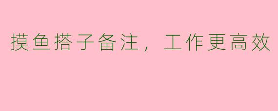 摸鱼搭子备注，工作更高效