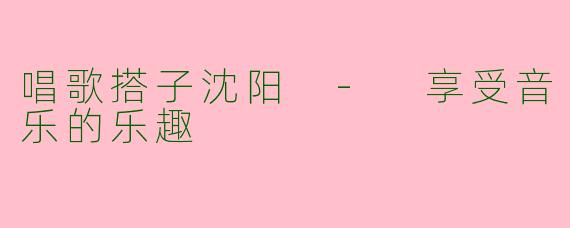 唱歌搭子沈阳 - 享受音乐的乐趣