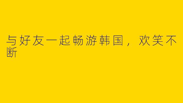 与好友一起畅游韩国，欢笑不断
