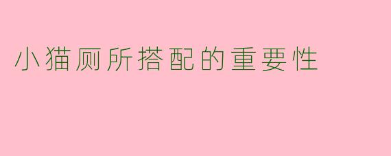 小猫厕所搭配的重要性