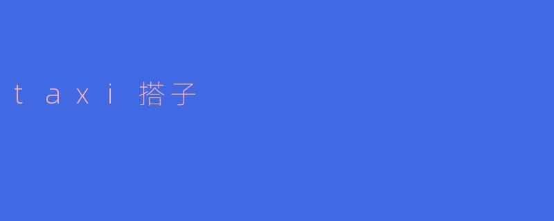 taxi搭子