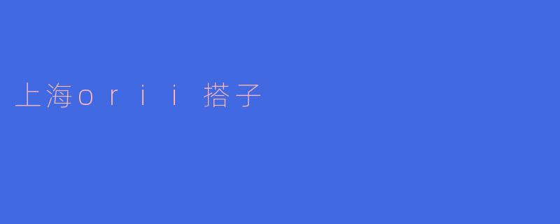 探寻上海orii搭子的传奇