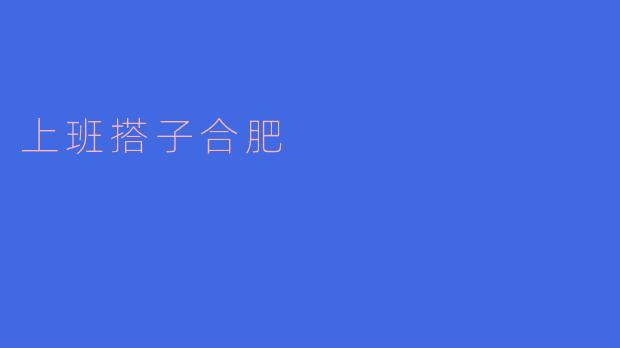 上班搭子合肥