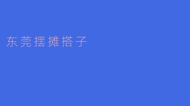 揭秘东莞摆摊搭子的内幕